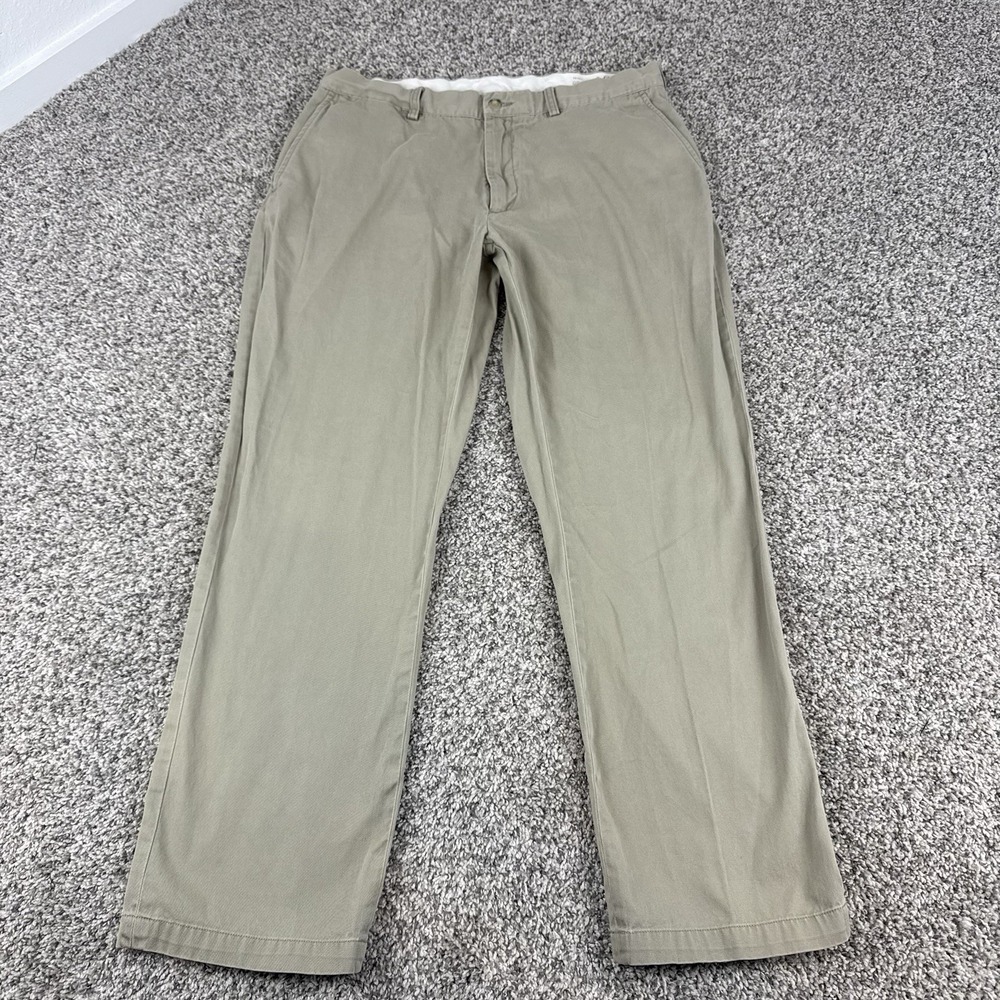 Polo Ralph Lauren Mens 36x32 Khaki Chino Pants Relaxed Fit Flat Front Cotton